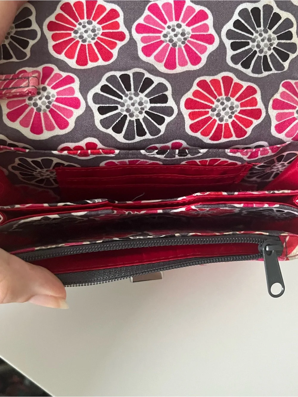 ✨SPECIAL OFFER✨Vera Bradley Matching “Cheery Blossoms” Pink and Gray Floral Set - Picture 4 of 11